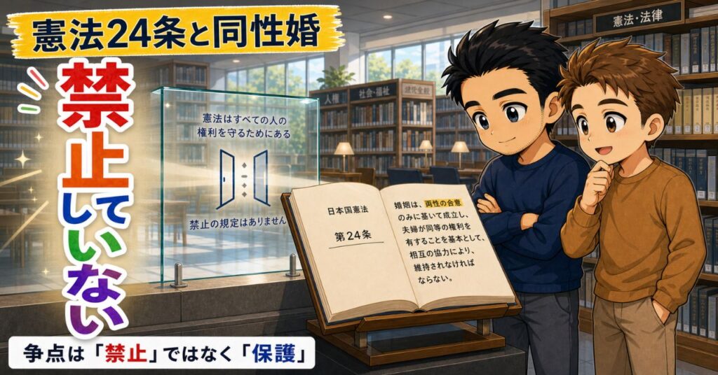 憲法24条は同性婚を禁止していない｜GHQ草案が示す真意