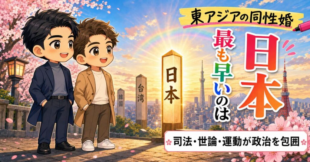 同性婚は日中韓どこが一番早い？日本が最速と予想する理由