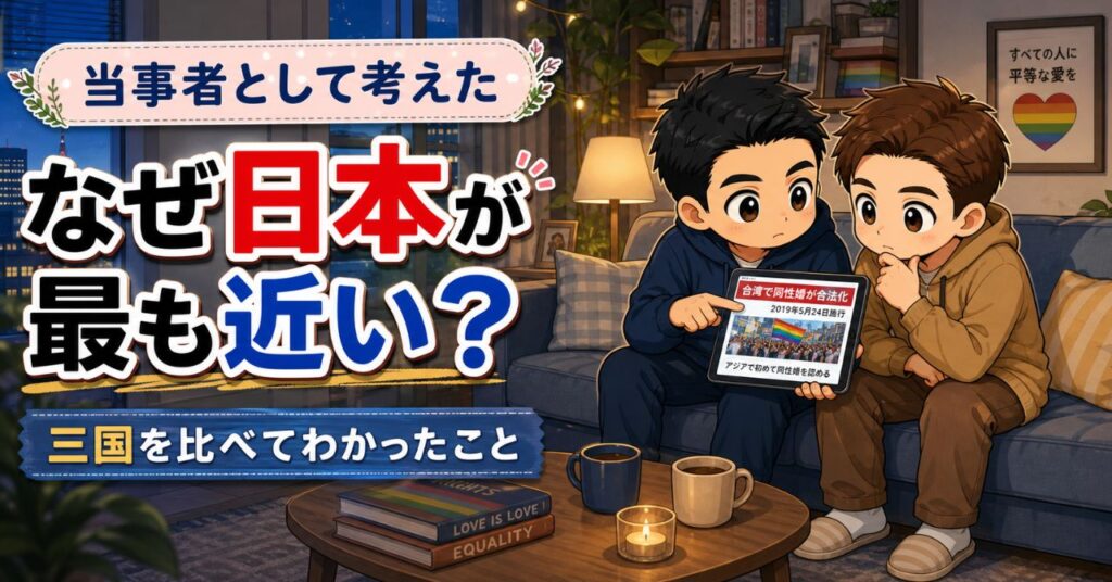 同性婚は日中韓どこが一番早い？日本が最速と予想する理由