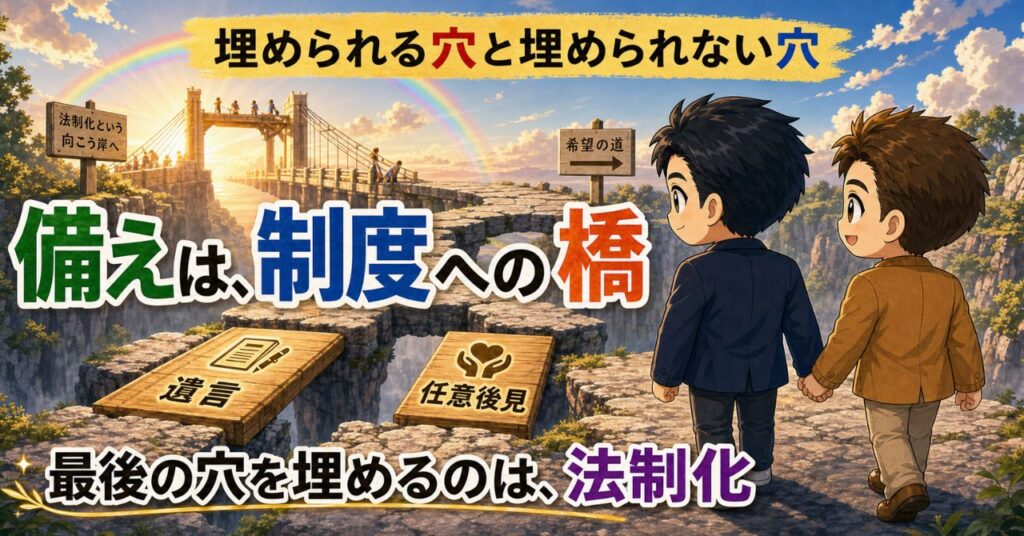 同性婚の最高裁判決を待つ間にできる老後の備え|遺言と任意後見