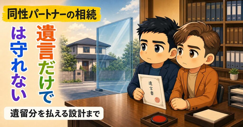同性パートナーの相続対策|遺言があっても届く遺留分の請求