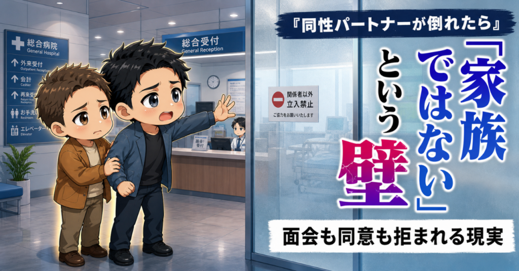 同性パートナーが倒れたら｜面会も同意もできない現実と同性婚