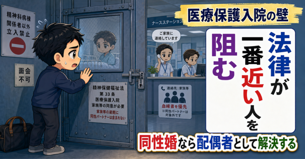 同性パートナーが倒れたら｜面会も同意もできない現実と同性婚