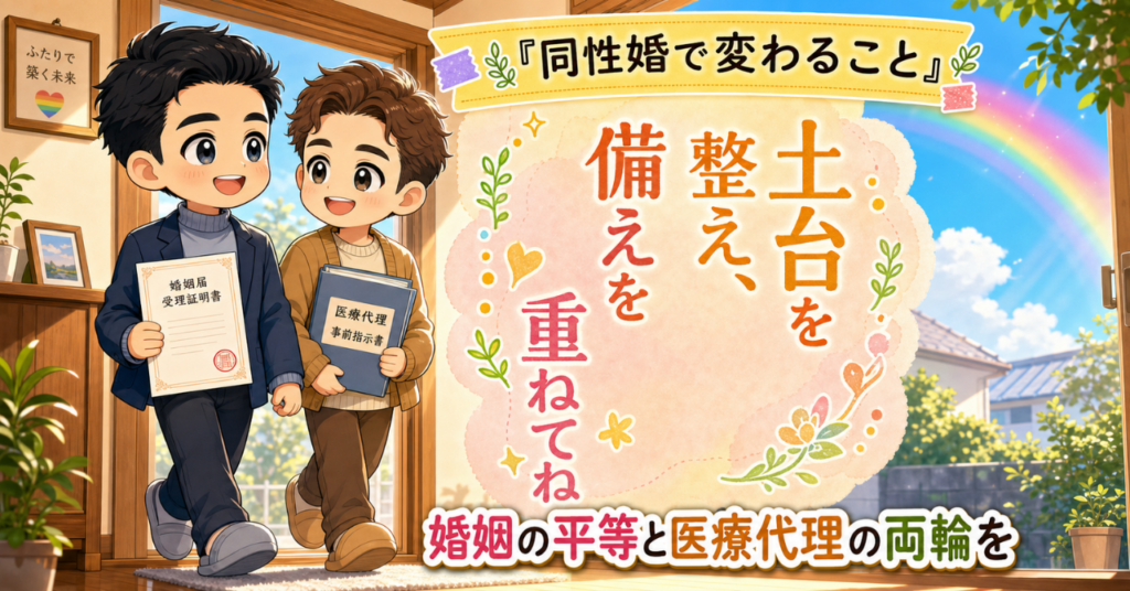 同性パートナーが倒れたら｜面会も同意もできない現実と同性婚